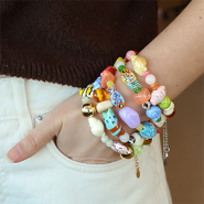 Inspirationsets Schmuck mit bunten Keramikperlen gestalten 