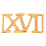 Metall DQ Zwischenst&uuml;ck R&ouml;mische #16 "XVI" Rosegold (nickelfrei)