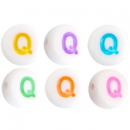 Acryl Buchstaben Q Multicolor-Weiss