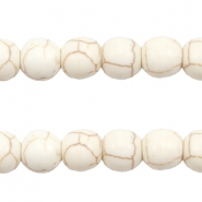 Perlen Keramik 8mm Off white