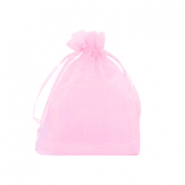 Organza Schmuck Beutel 9x12cm Pink rose