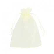 Organza Schmuck Beutel 10x13cm Light yellow