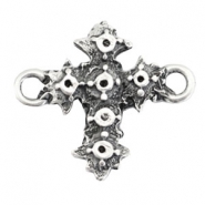 Anh&auml;nger Metall TQ Zwischenst&uuml;ck/Fassung Kreuz Antique silber