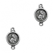 Anh&auml;nger Metall TQ Zwischenst&uuml;ck rund Engel Antique silber