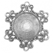 Anhänger Metall TQ Barock style Antique silber