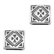 Zubehör Metall TQ Schieber viereckig Ø13.8x2.4mm Antique silber
