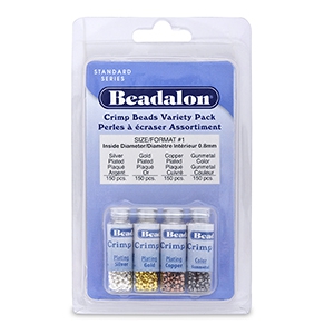 Quetschperlen Pack Beadalon (1.3mm) Silber, Gold, Copper, Hematite