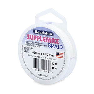Schmuck Draht Supplemax Braided 0.50mm 25meter Clear
