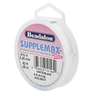 Schmuck Draht Supplemax Ultra 0.25mm 25 meter White