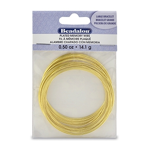 Memory Wire large Armb&auml;nder Beadalon Gold