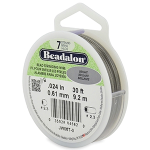 Schmuck Draht 7 Str&auml;nge 0.61mm Beadalon Bright Stainless Steel
