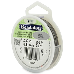 Schmuck Draht 7 Str&auml;nge 0.51mm Beadalon Bright Stainless Steel