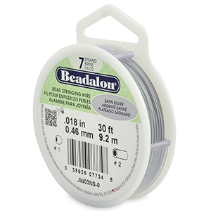 Schmuck Draht 7 Str&auml;nge 0.46mm Beadalon Satin Silver