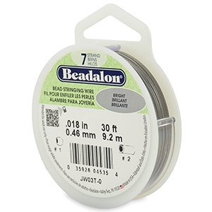 Schmuck Draht 7 Str&auml;nge 0.46mm Beadalon Bright Stainless Steel