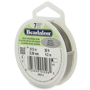 Schmuck Draht 7 Str&auml;nge 0.38mm Beadalon Bright Stainless Steel