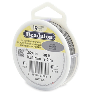 Schmuck Draht 19 Str&auml;nge 0.61mm Beadalon Bright Stainless Steel