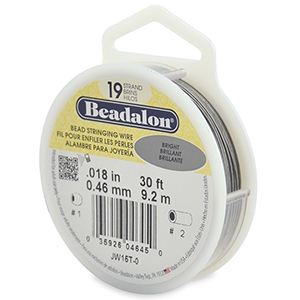 Schmuck Draht 19 Str&auml;nge 0.46mm Beadalon Bright Stainless Steel