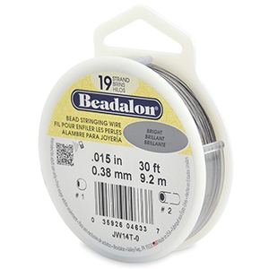 Schmuck Draht 19 Str&auml;nge 0.38mm Beadalon Bright Stainless Steel