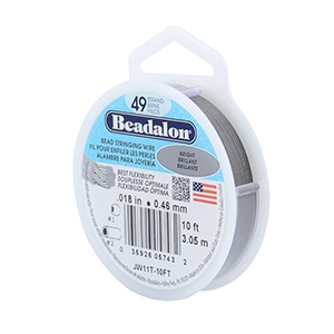 Schmuck Draht 49 Str&auml;nge 0.46mm Beadalon Bright Stainless Steel