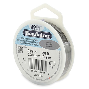 Schmuck Draht 49 Str&auml;nge 0.38mm Beadalon Bright Stainless Steel