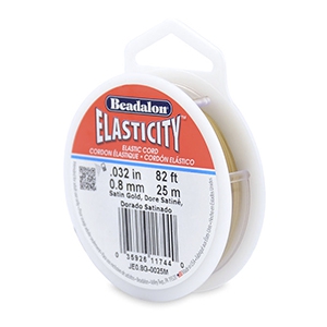 Schmuck Draht Elastik Beadalon 0.8mm 25 meter Satin Gold