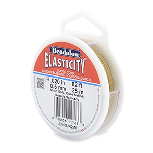 Schmuck Draht Elastik Beadalon 0.5mm 25 meter Satin Gold