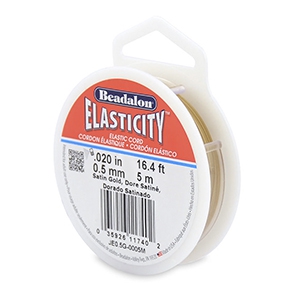 Schmuck Draht Elastik Beadalon 0.5mm 5 meter Satin Gold