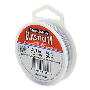 Schmuck Draht Elastik Beadalon 1.0mm 25 meter Satin Silver