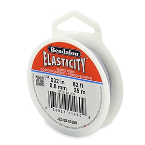 Schmuck Draht Elastik Beadalon 0.8mm 25 meter Satin Silver