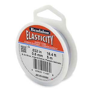 Schmuck Draht Elastik Beadalon 0.8mm 5 meter Satin Silver
