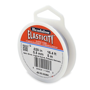 Schmuck Draht Elastik Beadalon 0.5mm 5 meter Satin Silver
