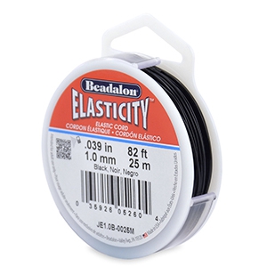 Schmuck Draht Elastik Beadalon 1.0mm 25 meter Black