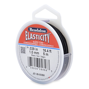 Schmuck Draht Elastik Beadalon 1.0mm 5 meter Black
