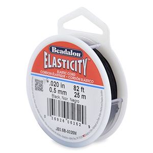 Schmuck Draht Elastik Beadalon 0.5mm 25 meter Black