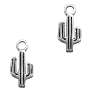 Anh&auml;nger Metall DQ Kaktus Antik silber (Nickelfrei)