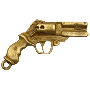 Anh&auml;nger Metall TQ Revolver Antik bronze (nickelfrei)