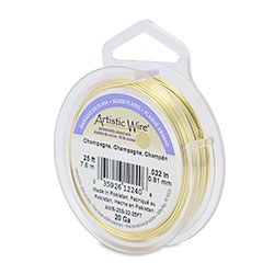 Artistic Wire 20 Gauge Silver plated Champagne