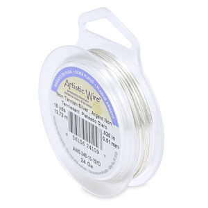Artistic Wire 24 Gauge Silver plated Tarnish resistant Silver