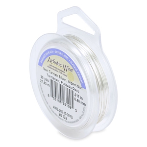 Artistic Wire 26 Gauge Silver plated Tarnish resistant Silver