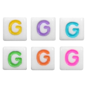 Acryl Buchstaben G Multicolour-weiss