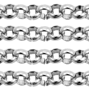Zubeh&ouml;r aus Stainless Steel - Rostfreiem Stahl Gliederkette 4mm Antik silber