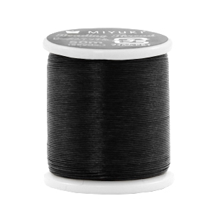 Miyuki Kordel beading Schwarz