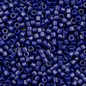 Miyuki Perlen 11/0 delica's Duracoat opaque matte dyed cobalt blue