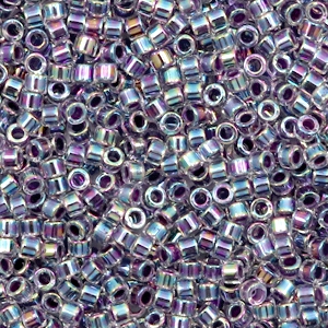 Miyuki Perlen 11/0 delica's Amethyst lined crystal AB