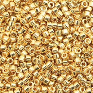 Miyuki Perlen 11/0 delica's 24kt gold plated