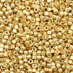 Miyuki Perlen 11/0 delica's Duracoat galvanized gold