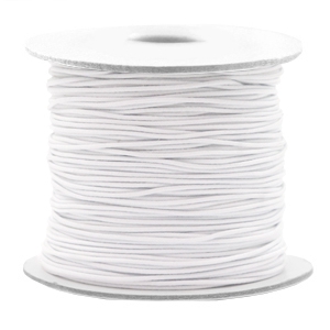 Gef&auml;rbt Elastik 0.8mm White