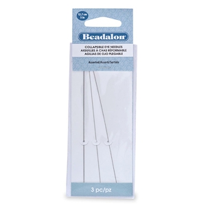 F&auml;delnadel flexibel 12.7mm gemischt Beadalon Silber