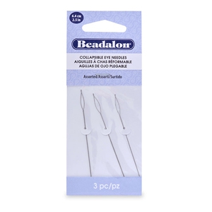 F&auml;delnadel flexibel 6.4mm gemischt Beadalon Silber