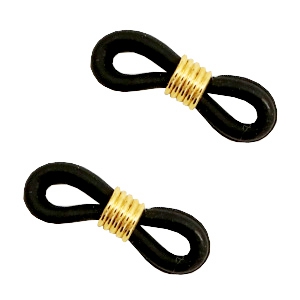 Brillen Kordel Endst&uuml;ck Black-gold